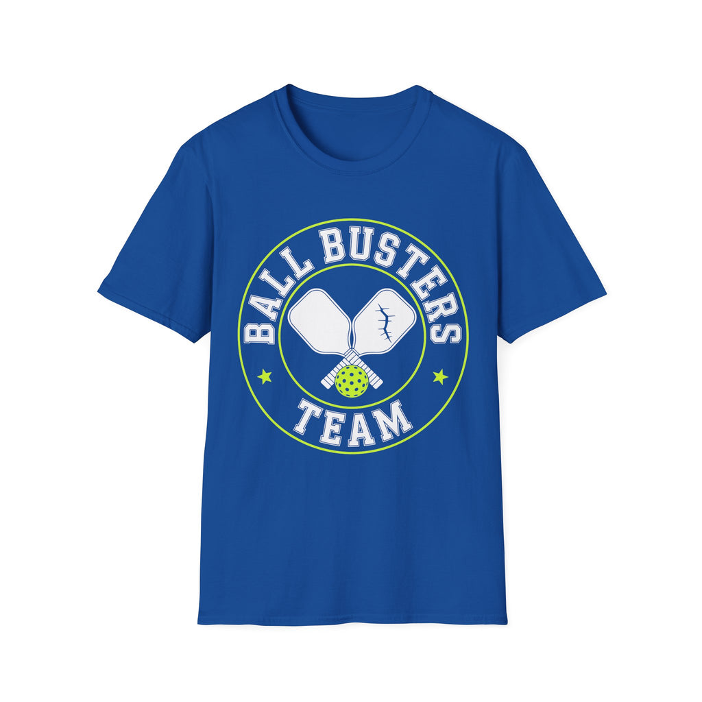 Pickleball "Ball Busters Team" T-Shirt — Funny Pickleball Crew Shirt