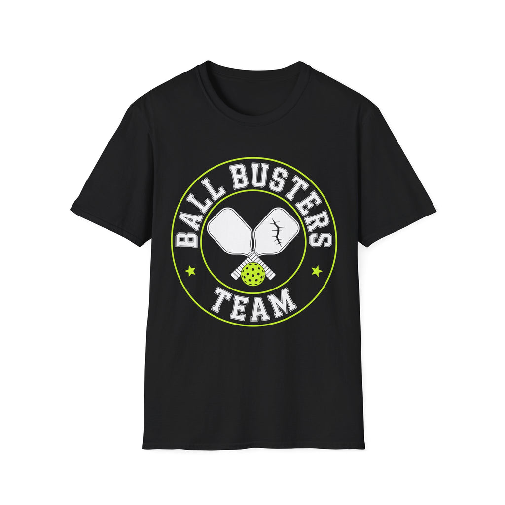 Pickleball "Ball Busters Team" T-Shirt — Funny Pickleball Crew Shirt
