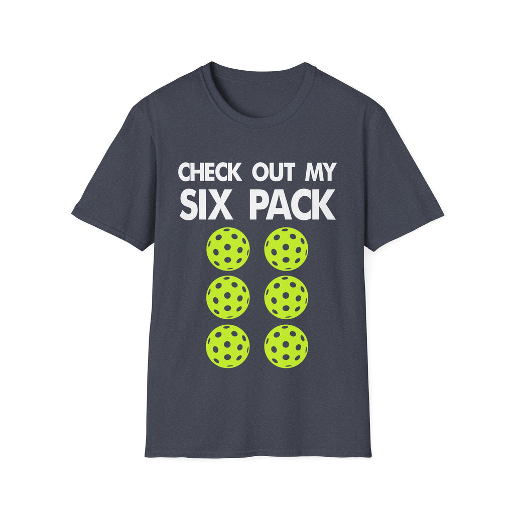 "Check Out My Six Pack" Funny Pickleball T-Shirt