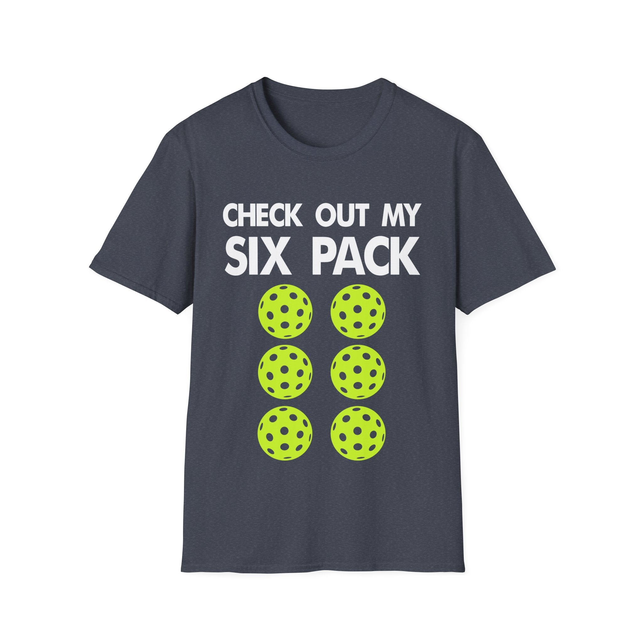 "Check Out My Six Pack" Funny Pickleball T-Shirt