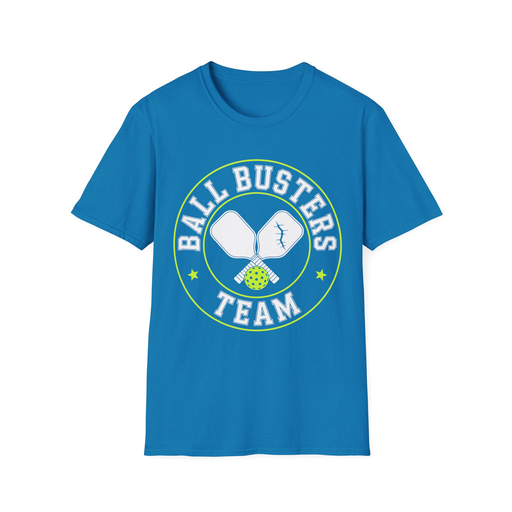 Pickleball "Ball Busters Team" T-Shirt — Funny Pickleball Crew Shirt