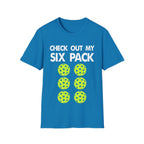 "Check Out My Six Pack" Funny Pickleball T-Shirt