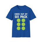 "Check Out My Six Pack" Funny Pickleball T-Shirt