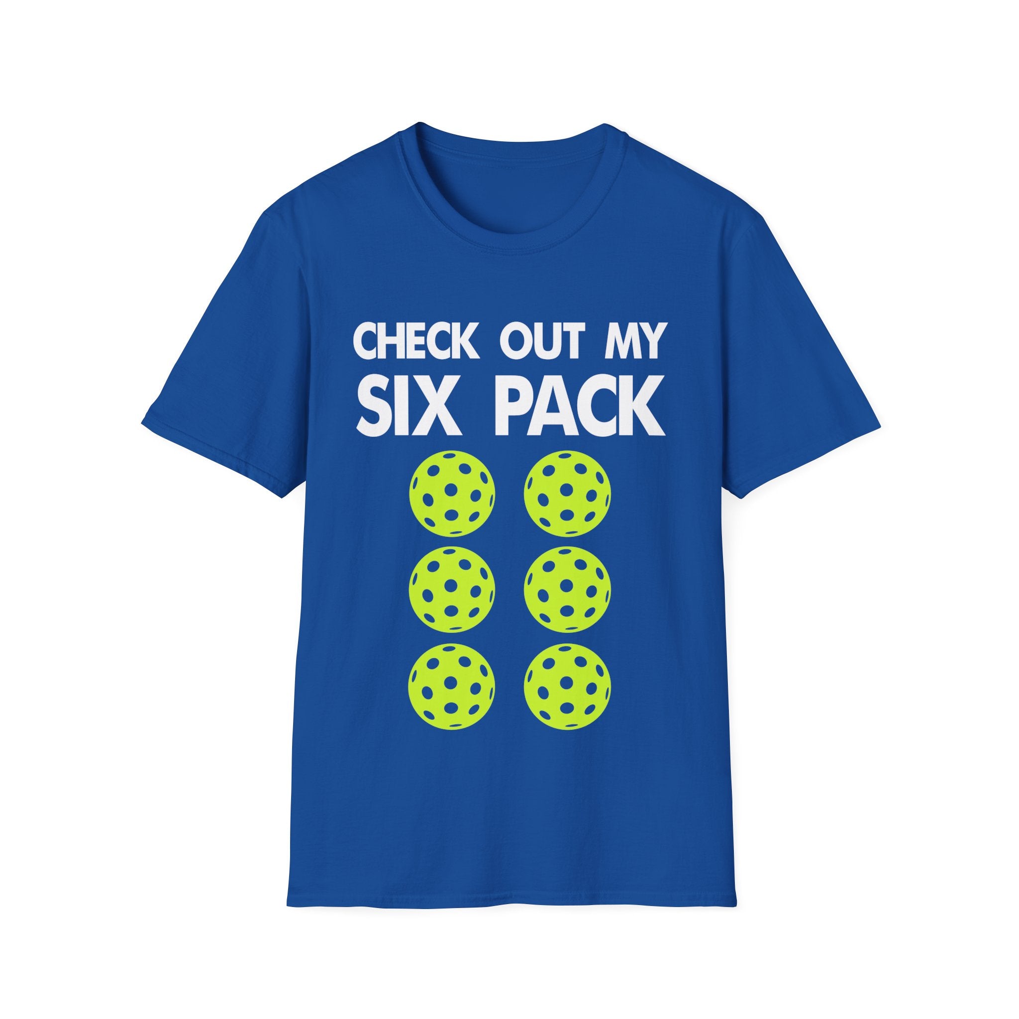 "Check Out My Six Pack" Funny Pickleball T-Shirt