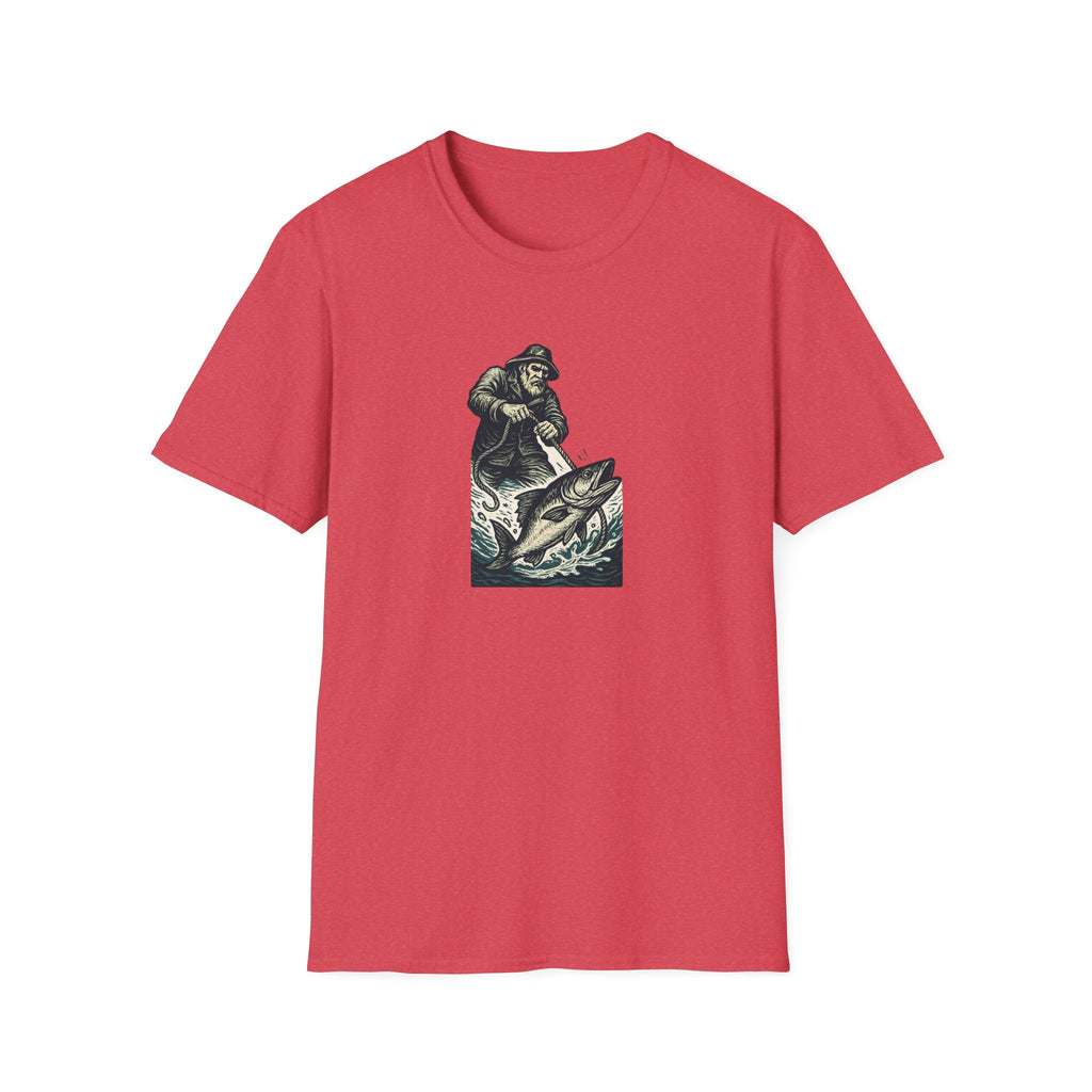 Fisherman Reeling Giant Fish T-Shirt