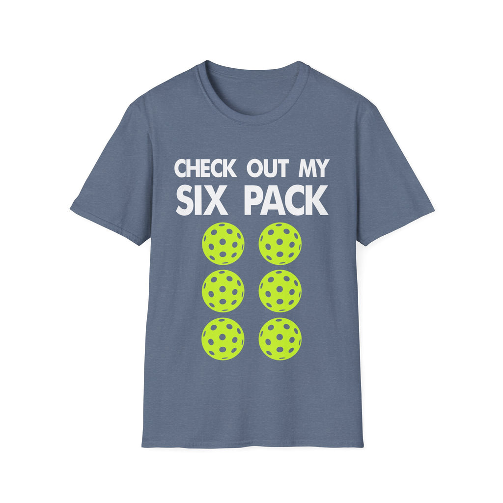 "Check Out My Six Pack" Funny Pickleball T-Shirt