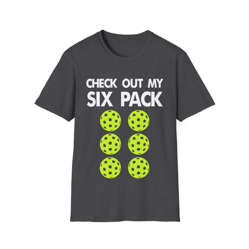 "Check Out My Six Pack" Funny Pickleball T-Shirt