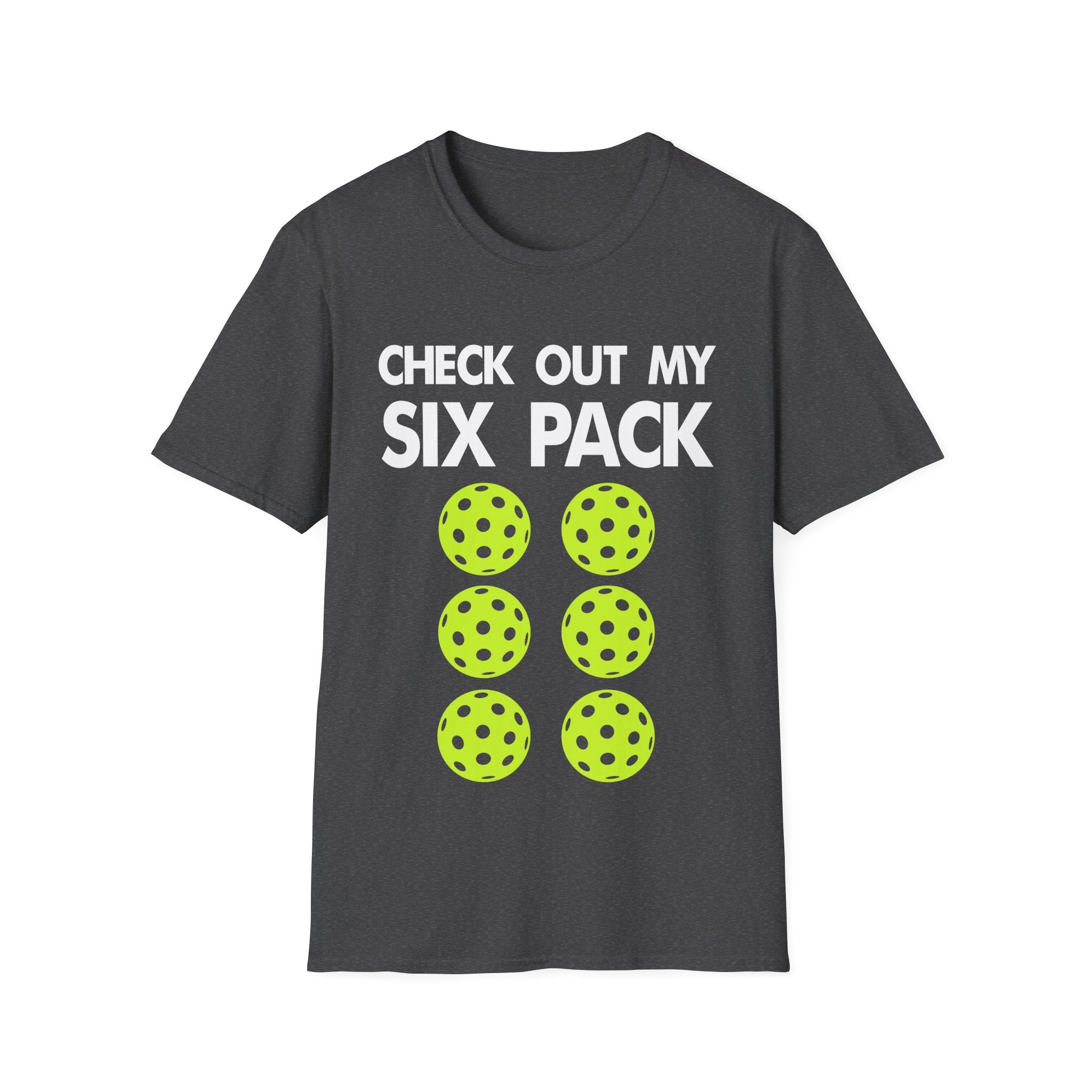 "Check Out My Six Pack" Funny Pickleball T-Shirt