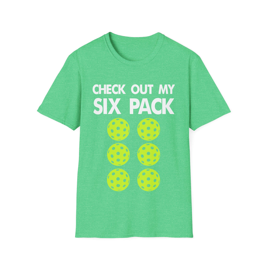 "Check Out My Six Pack" Funny Pickleball T-Shirt